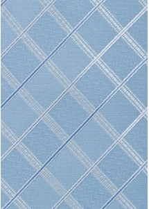 Krawatte Karos taubenblau weiß