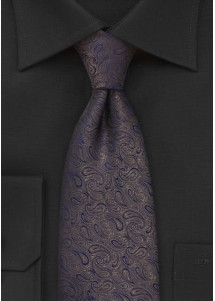 Krawatte Paisleys in nussbraun