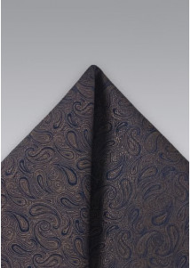 Einstecktuch Paisleys nussbraun
