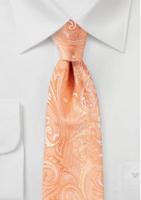 XXL-Krawatte Paisley apricot