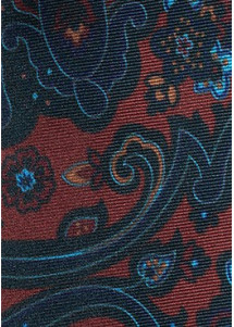 Auffallende Herren-Schleife im Paisley-Look dunkelrot