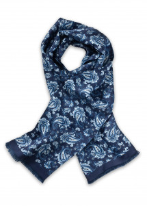 Krawattenschal Paisley-Dessin navyblau