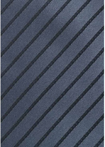 Krawatte Anthrazit Streifendessin Mikrofaser