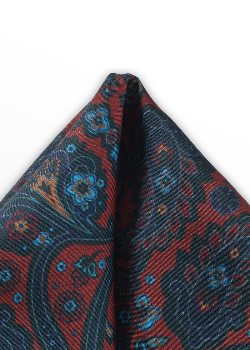 Ziertuch Paisley-Muster bordeauxrot