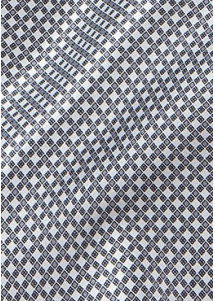 Krawattenschal schneeweiß hellgrau Kästchen-Muster