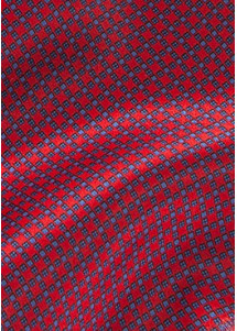 Krawattenschal mittelrot royalblau Kästchen-Pattern