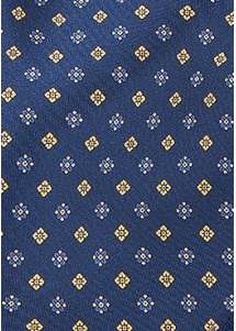 Krawattenschal navy mit Blümchenmuster