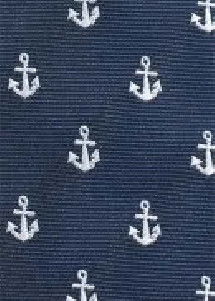 Businesskrawatte Anker-Dessin navy