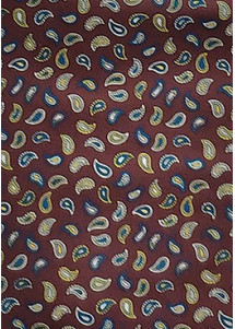 Schal-Ascot mit Paisleymuster in rotbraun