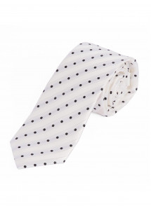 Krawatte Pünktchen Linien weiß