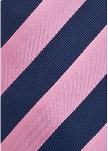 Herrenkrawatte pink dunkelblau Streifendessin