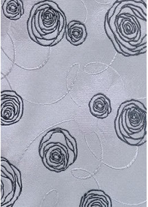 Seiden-Businesskrawatte Rosen-Dekor