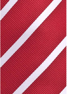 Elegante Herrenkrawatte mit Farbton Businesskrawatte rot Streifen-Dessin