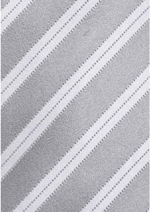 Elegante Herrenkrawatte mit Farbton Businesskrawatte silber italienisches Streifen-Dekor