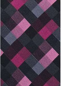 Krawatte Schachbrett-Dekor pink