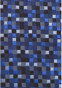 Krawatte Vierecke blau
