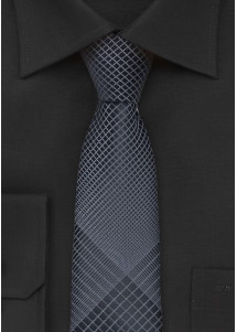 Trendig schmal geformte Krawatte anthrazit