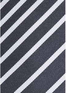 Krawatte schmal dunkelgrau Streifenmuster