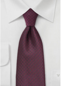 Krawatte Pünktchen in weinroter Farbe