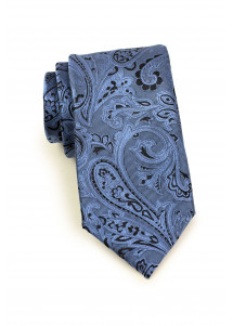 Krawatte Paisley-Muster hellblau