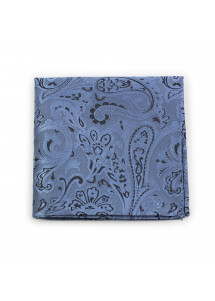 Einstecktuch Paisley-Muster hellblau