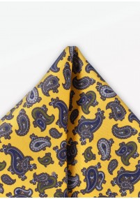 Paisley-Muster-Einstecktuch in goldgelb