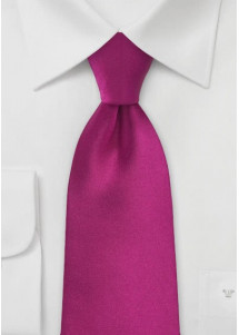 Herrenkrawatte einfarbig magenta Farbend