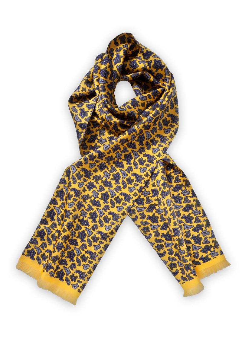 Herrenschal stilvolles Paisley-Dekor gelb