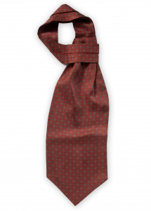 Schalkrawatte bordeauxrot florale Ornamente