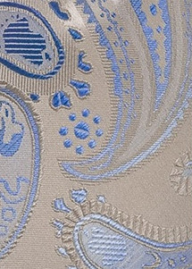 Hochwertiges Ziertuch beige blau