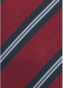 Clubkrawatte mittelrot nachtblau