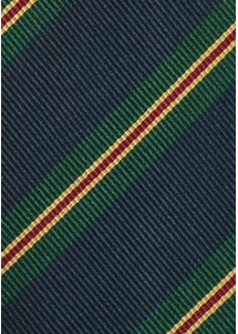 Elegante Herrenkrawatte mit Farbton Regimentskrawatte dunkelblau  dunkelgrün