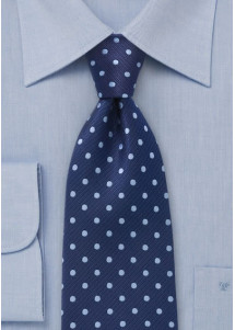 Businesskrawatte Pünktchen dunkelblau