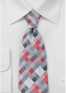 Businesskrawatte Viereck-Pattern rot