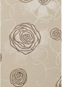 Businesskrawatte Rosen-Pattern beige