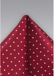 Pochette rot Tupfenmuster