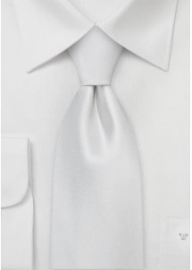 Edle Clip-Krawatte in Farbe weiß