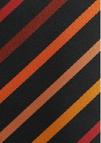 Kinderkrawatte Streifenstruktur asphaltschwarz orange