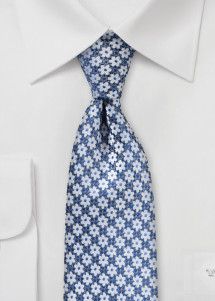 Herrenkrawatte himmelblau Blümchenmotiv