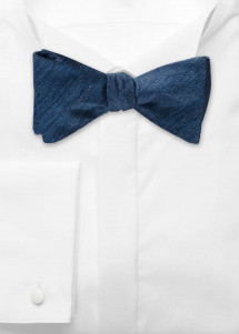 Selbstbinder-Fliege mattblau gesprenkelt