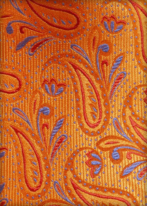 Fliege mit Paisley-Muster in kupfer-orange