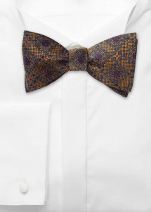 Selbstbindefliege abstraktes Muster braun