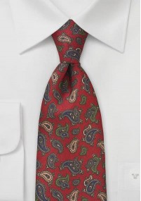 Krawatte Paisley traditionell rot