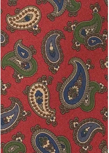 Businesskrawatte Paisleymotiv klassisch gearbeitet kirschrot