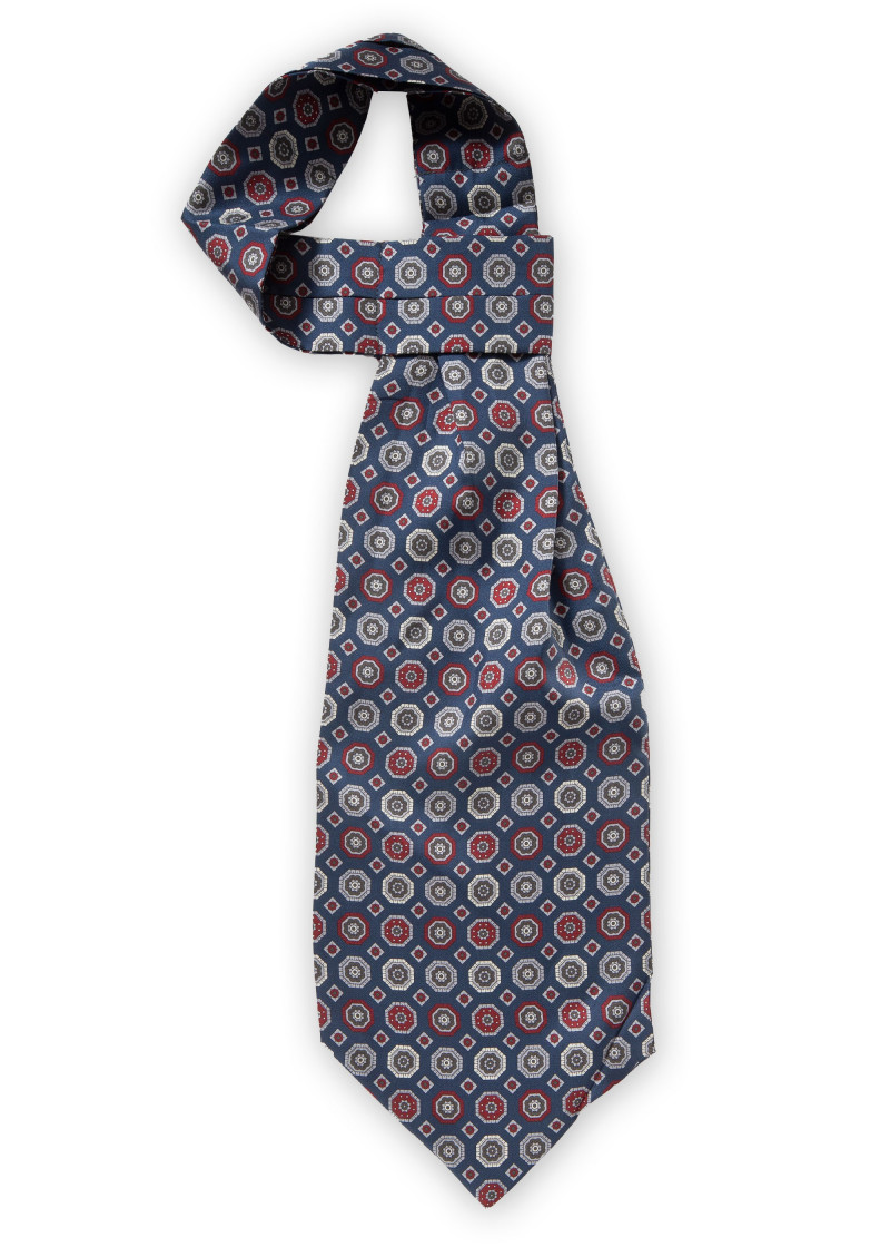 Ascot-Schal dunkelblau Embleme