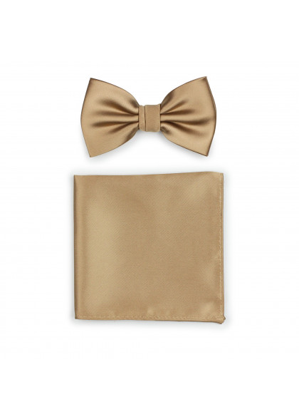 Fliegen-Set in Cappuccino braun