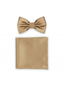 Fliegen-Set in Cappuccino braun