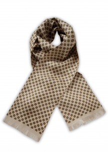 Krawattenschal aus 100% Seide (creme-beige)