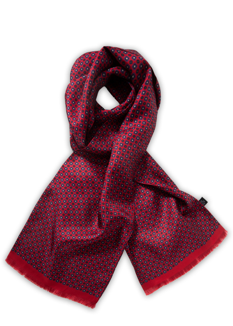 Übergroßer Krawattenschal mit floralen Emblemen in