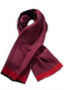 Gefütterter Seiden Krawatten-Schal rot